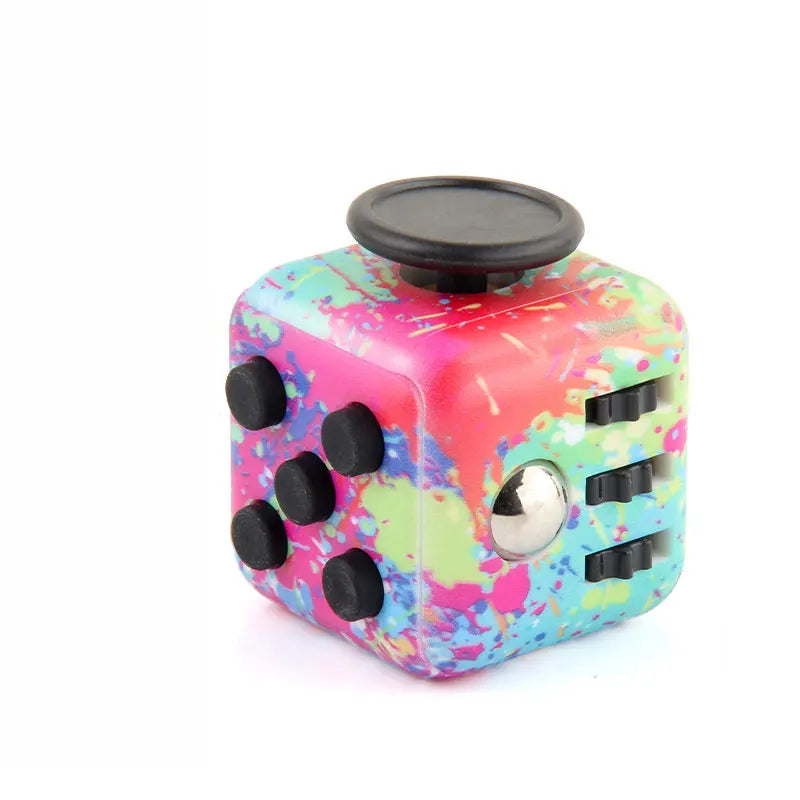 6-in-1 Fidget Cube Antistress Toy 3.4cm 40g - Hand Spinner Decompression Tool for ADHD Autism Anxiety Stress Relief Kids Adul