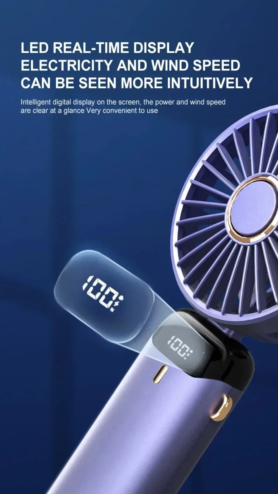 Folding Fan with Phone Stand – USB-C