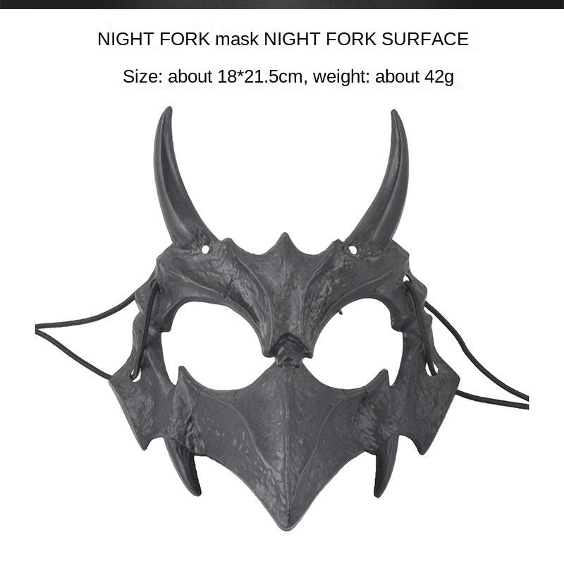 Japanese Half-Face Resin Mask – Dragon God, Tiger, Tengu, Wolf & Skull Styles for Halloween & Cosplay