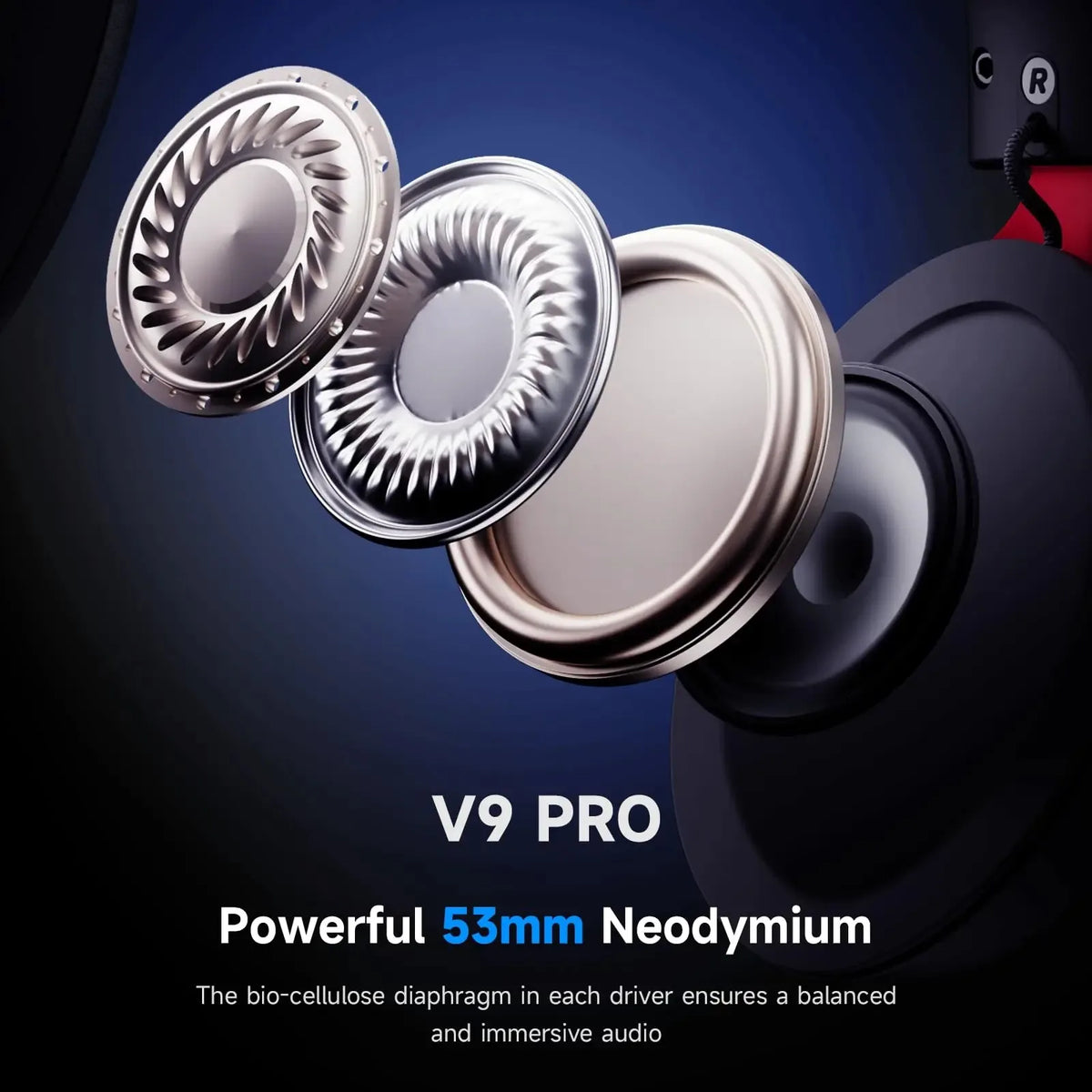 MCHOSE V9 Pro Wireless Gaming Headset 7.1Surround Sound Headphones Noise Canceling Mic Low Latency Lightweight for PS5 PC SWI