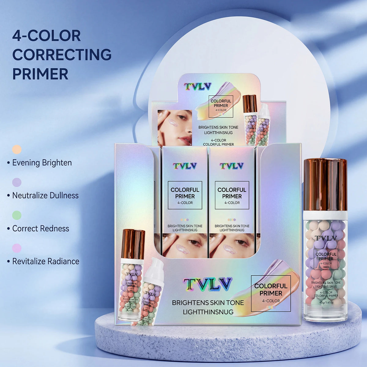 Four Color Makeup Primer – Waterproof & Sweat Proof Base
