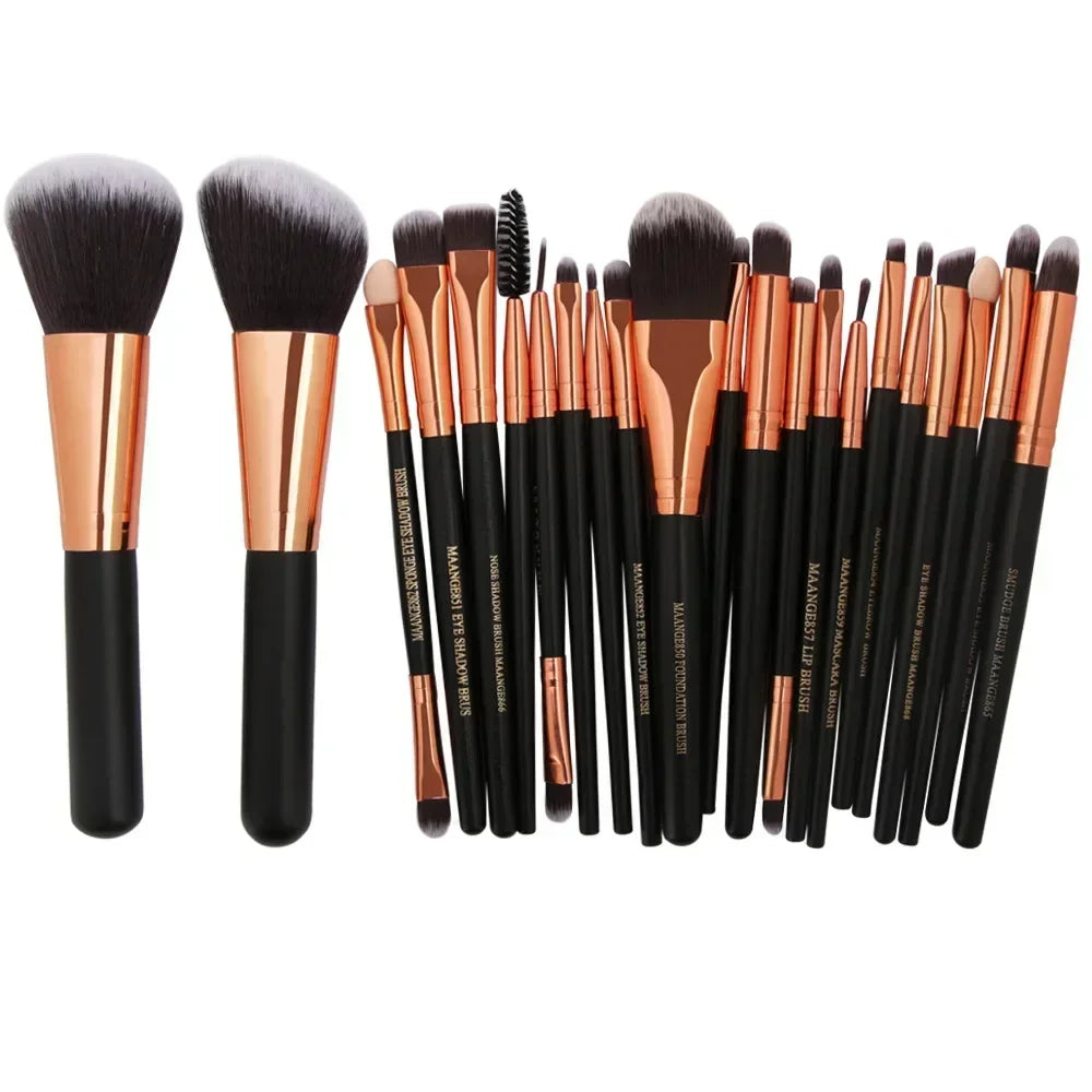 Professional Makeup Brush Set – 3, 13 & 22-Piece Eyeshadow & Face Kits