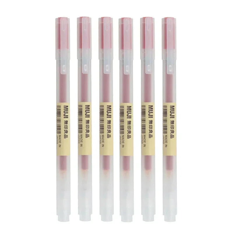 Japanese-Style Kawaii Gel Pens – 6 or 8-Pack in Black, Blue & Red, 0.38mm or 0.5mm for School & Office (Mixed Colour Sets Available)