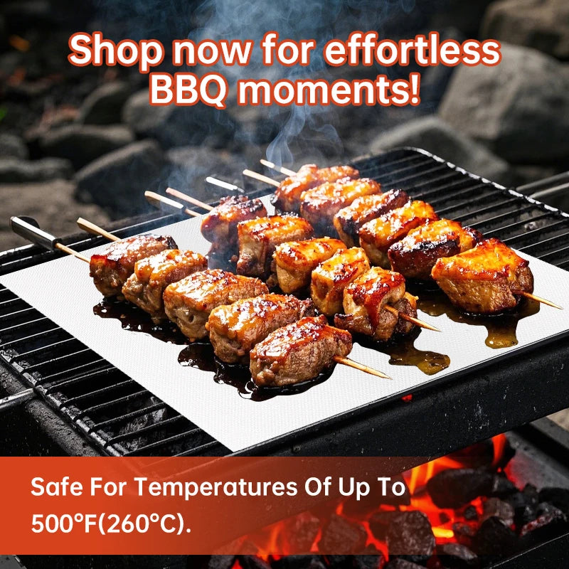 Non-Stick Oven Liner & BBQ Grill Mat – Reusable & Easy to Clean