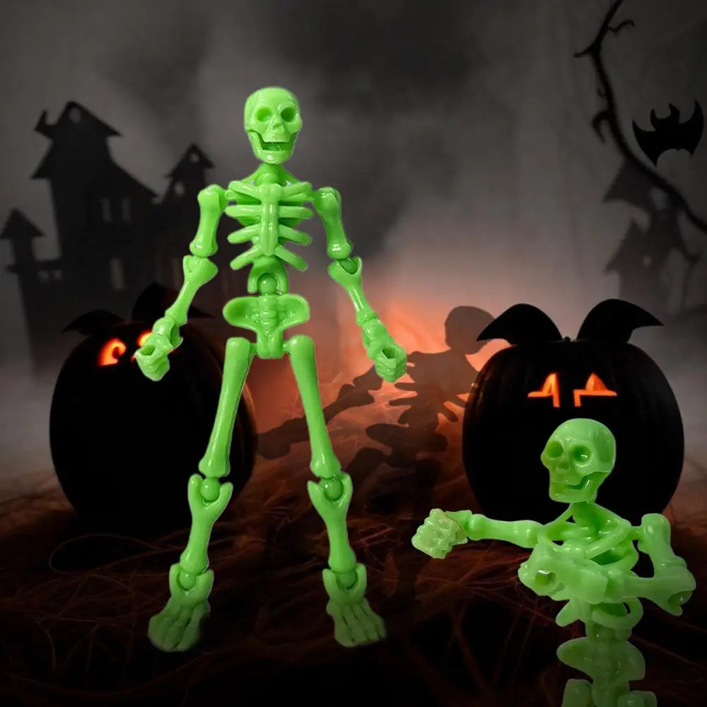 DIY Snap-Together Mini Poseable Skeleton Figurines – Halloween Craft & Haunted House Decor (3 Styles, Ages 14+)