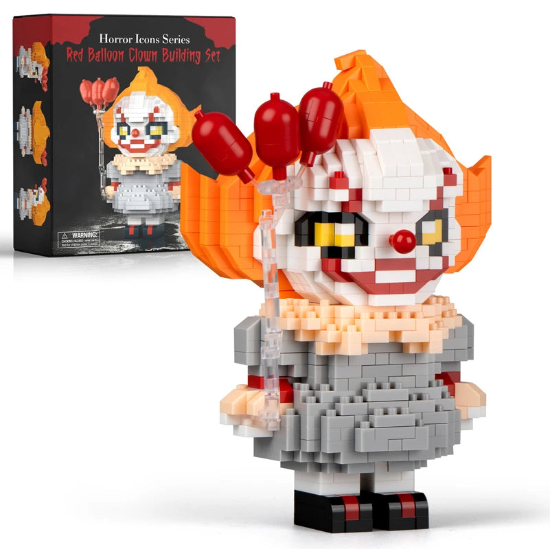 Halloween Horror Building Block Assembly Set – Death, Clown & Haunted Scene Models