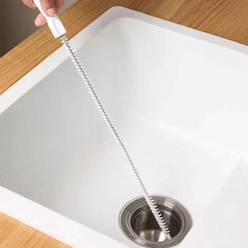 45cm Pipe Dredging Brush Flexible Bathroom Hair Sewer Sink Cleaning Brush Bendable for Home Kitchen Sink Bathroom Hair Sewer