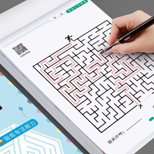 Kids Maze Activity Book – 64-Page Brain Training Workbook for Toddlers & Children (Ages 3–12)