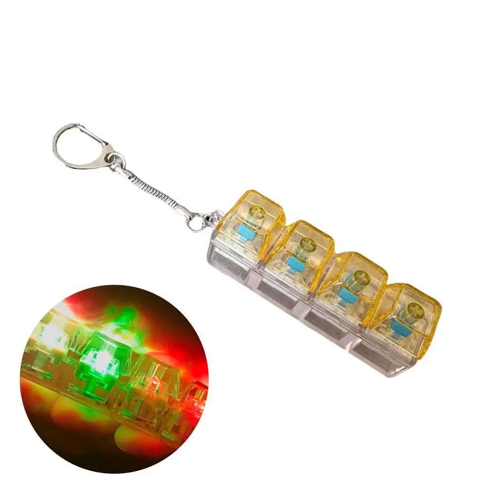 LED Crystal Keycap Fidget Keychain