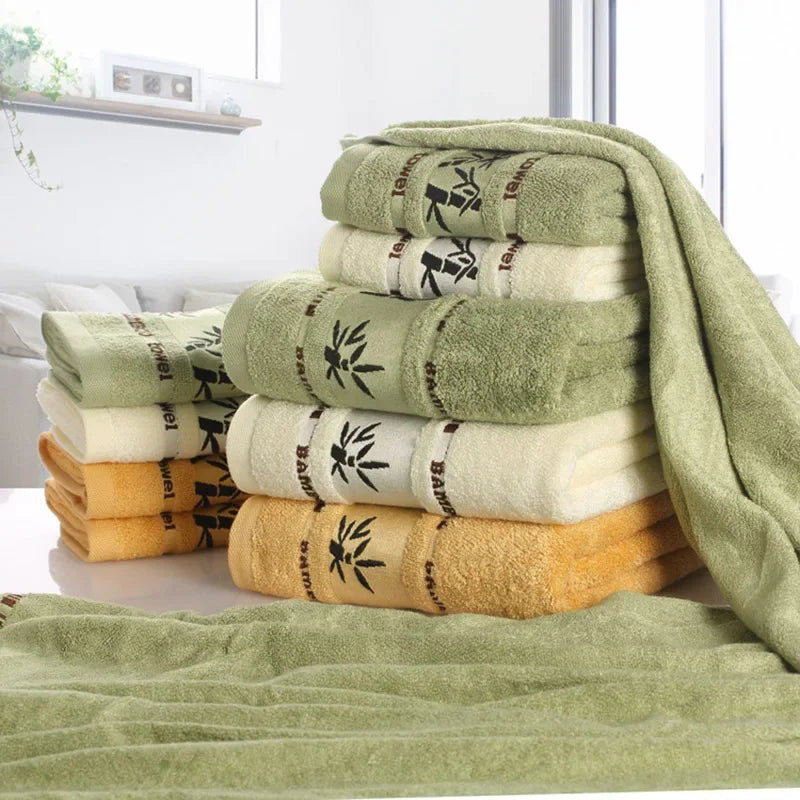 Soft Bamboo Fiber Hand Towels - Quick-Dry (1/2/4 Pack)
