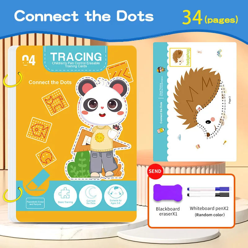 Reusable Kids Practice Book Set – 34 Page