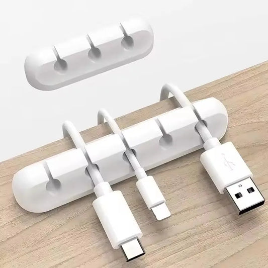 Silicone USB Cable Organizer USB Charging Cable Winder Desktop Tidy Management Clips Cable Holder For Mouse earphone Accessor