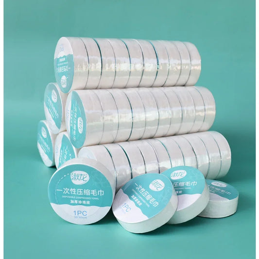 Compressed Disposable Travel Towels - Quick-Dry (10-Pack)