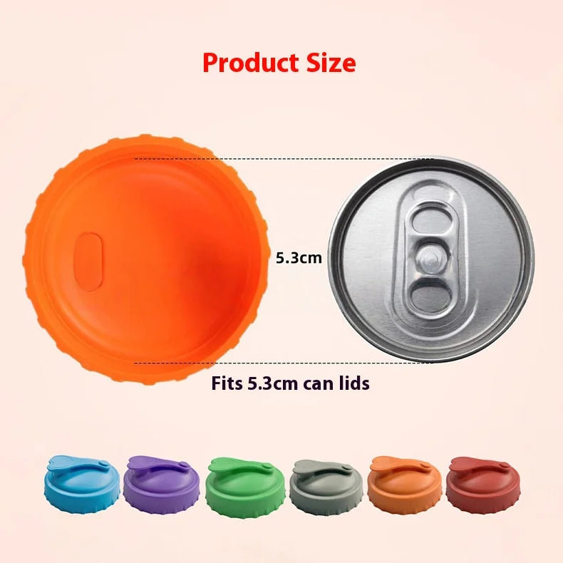 Reusable Silicone Can Lids — Fits Soda, Beer & Standard Cans