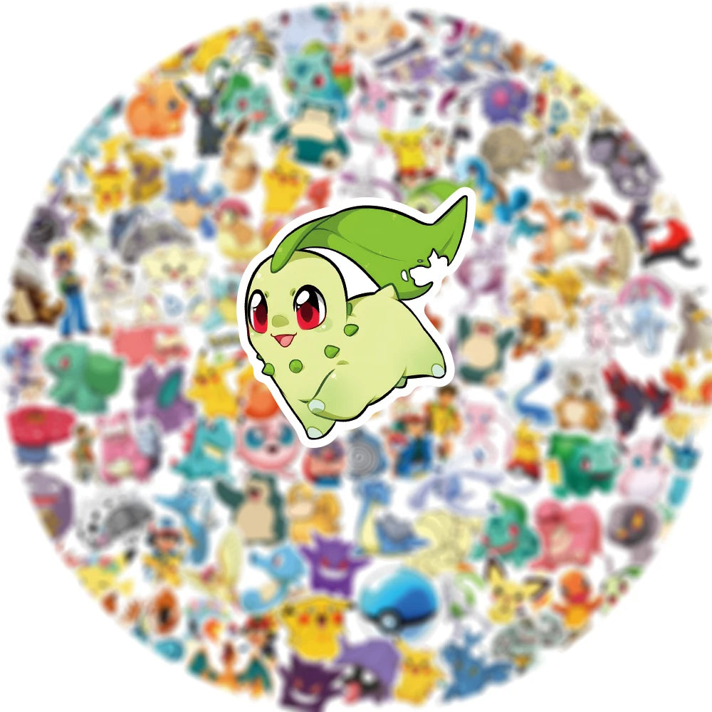 Pokémon Anime Stickers – Pikachu Kawaii Sticker Pack for Laptops, Skateboards & More