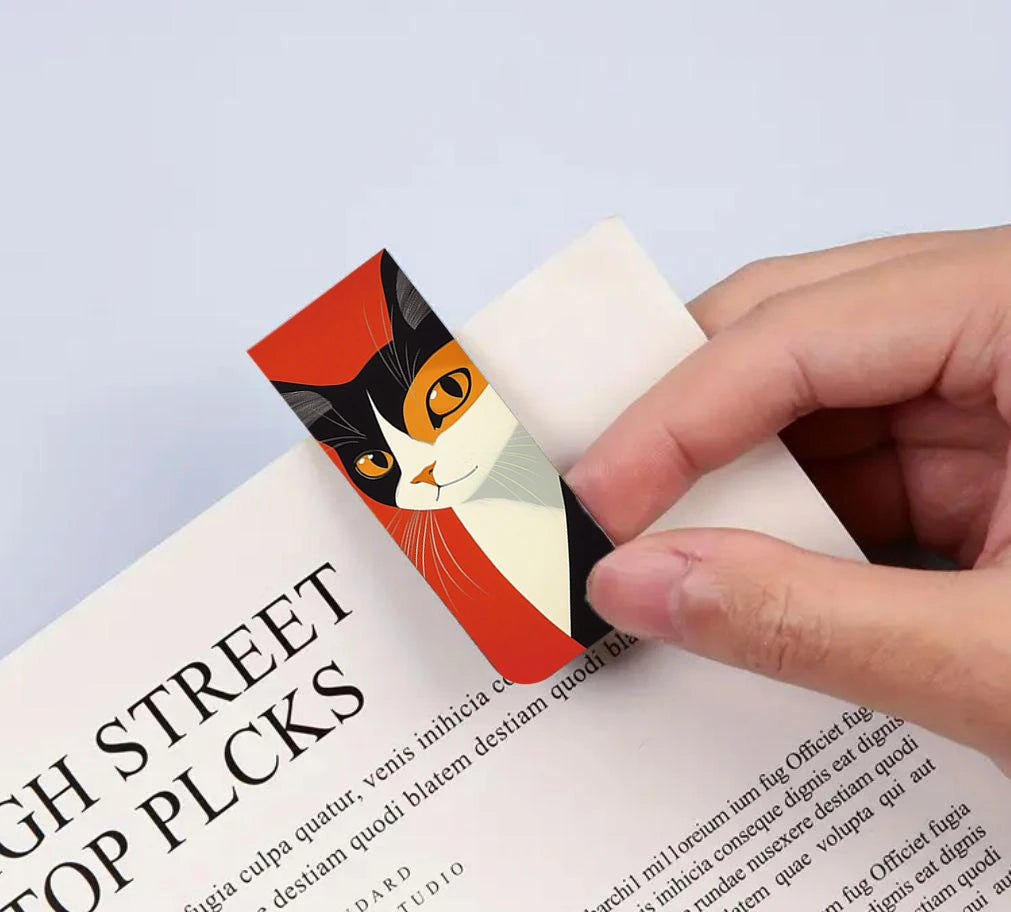 Cat Magnetic Bookmarks – 5pcs Cute Page Clip Holders for Books, Planners & Notebooks (Cat Lover Gift)