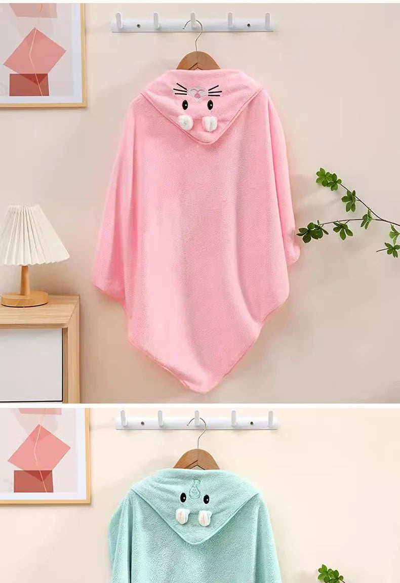 Soft Baby Bath Towel & Swaddle Wrap - Absorbent Newborn Blanket