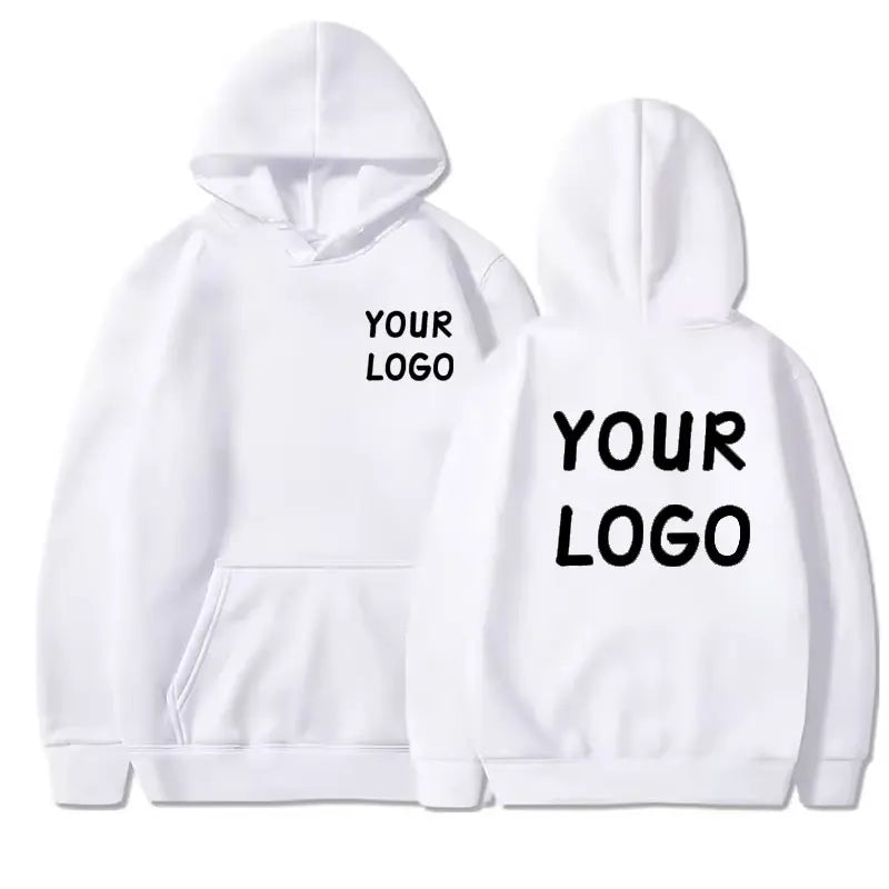 DIY Custom Your Brand LOGO Men Women Casual Hoodie Top Solid Color Pullover Street Personality Sweatshirt Custom Gifts