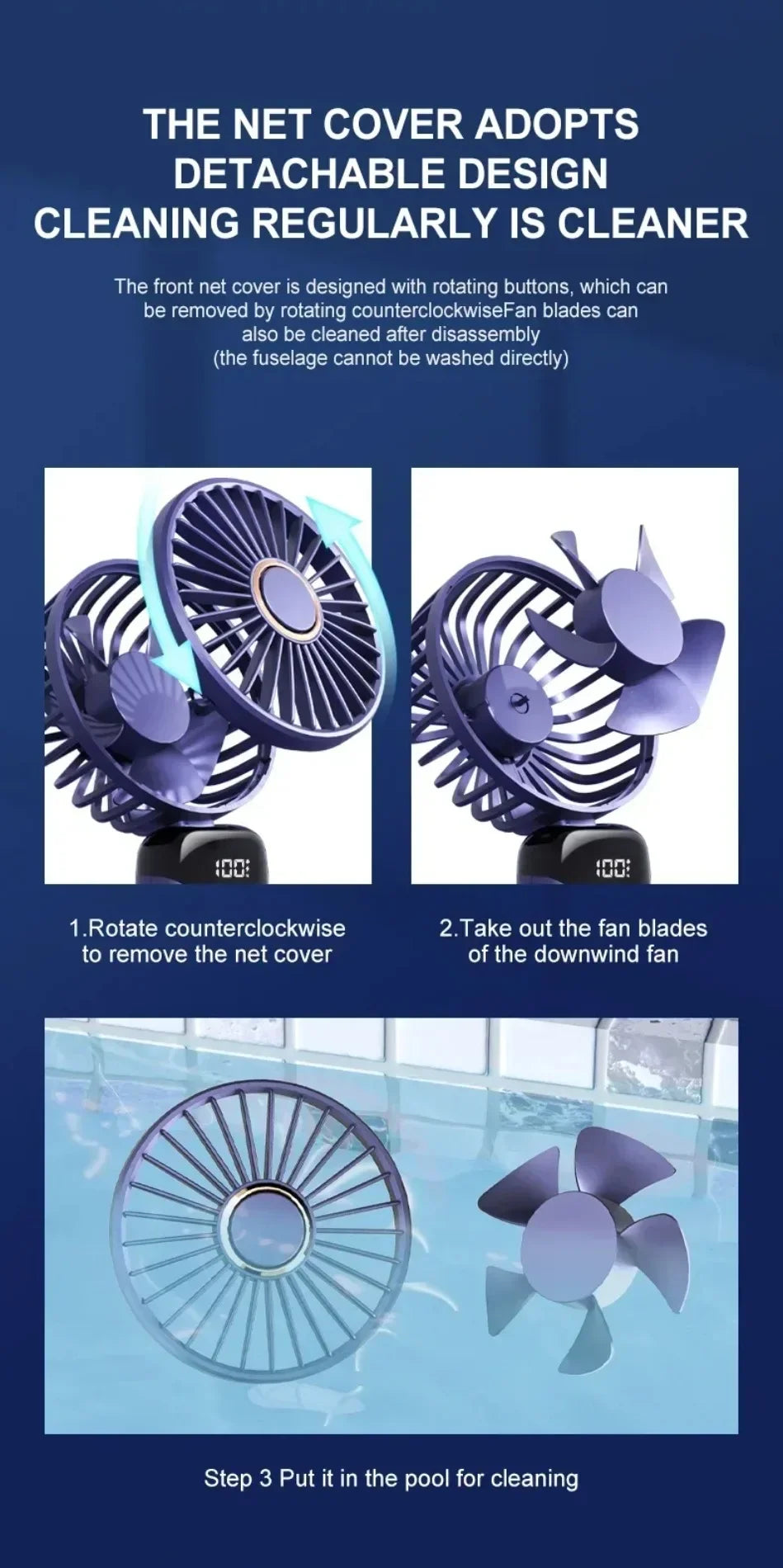 Folding Fan with Phone Stand – USB-C