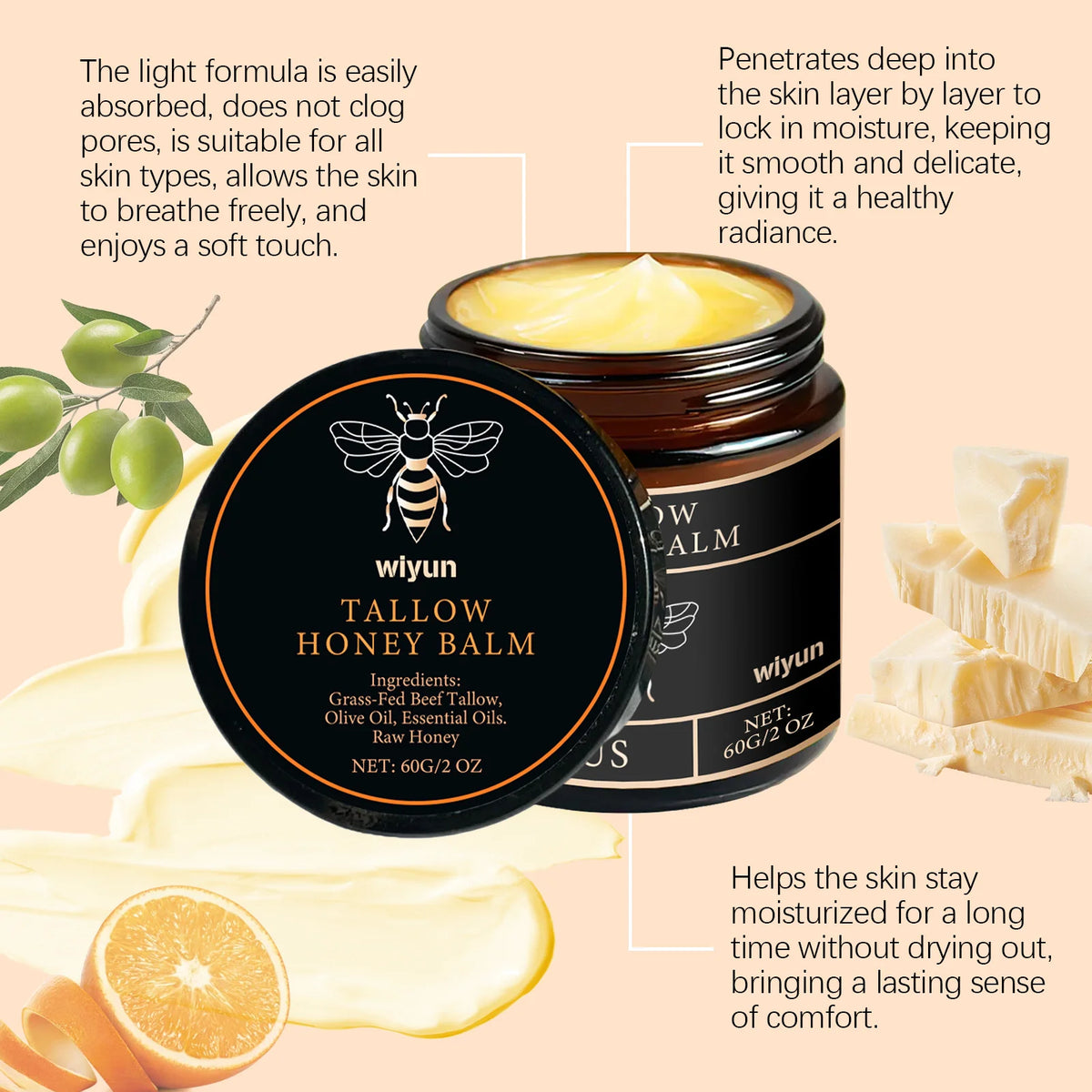 Tallow Honey Balm – Face & Body