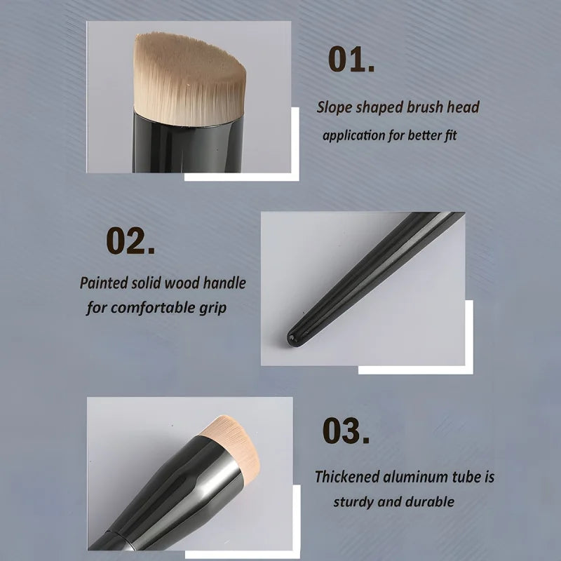 Flat Top Foundation Brush – Kabuki Buffing Brush for Full Coverage