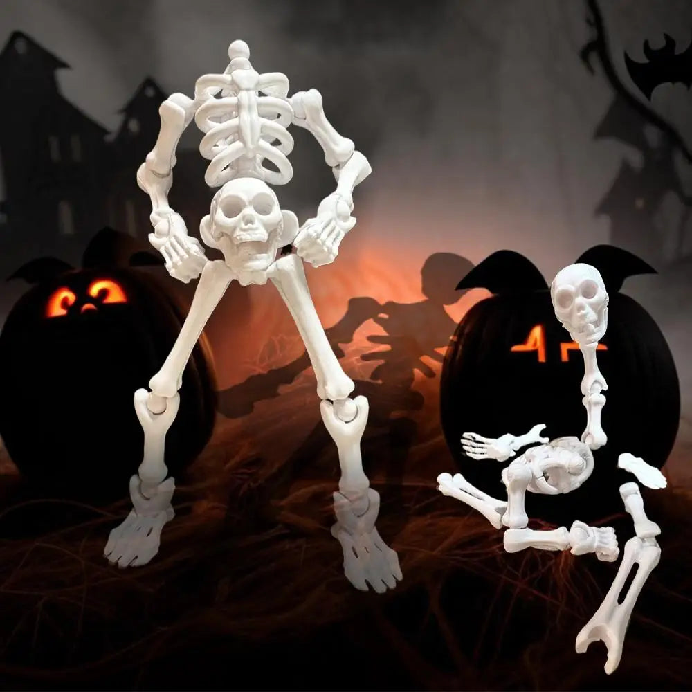 DIY Snap-Together Mini Poseable Skeleton Figurines – Halloween Craft & Haunted House Decor (3 Styles, Ages 14+)
