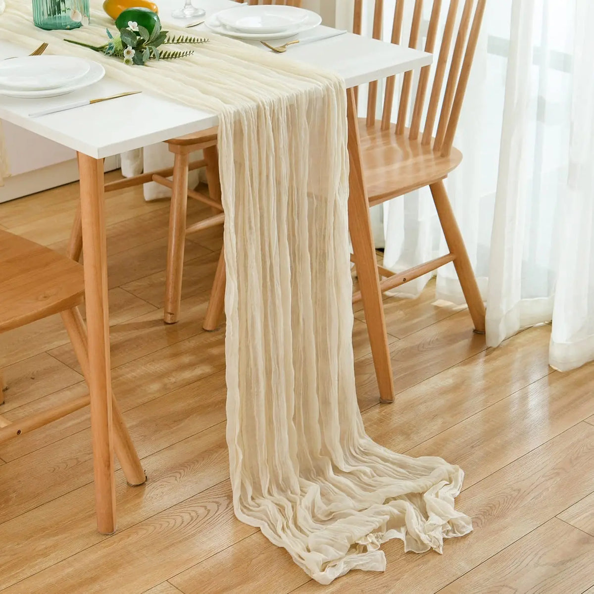 Wrinkle Cheesecloth Table Runner - Wedding & Holiday Decor