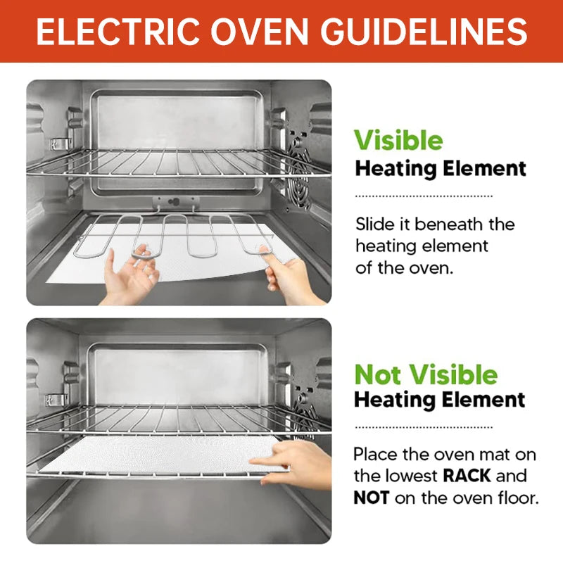 Non-Stick Oven Liner & BBQ Grill Mat – Reusable & Easy to Clean