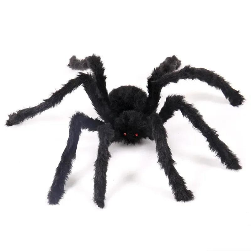 Giant Poseable Plush Spider – Halloween Decoration & Prank Prop for Indoor & Outdoor Haunted House (8 Sizes: 30cm–200cm)