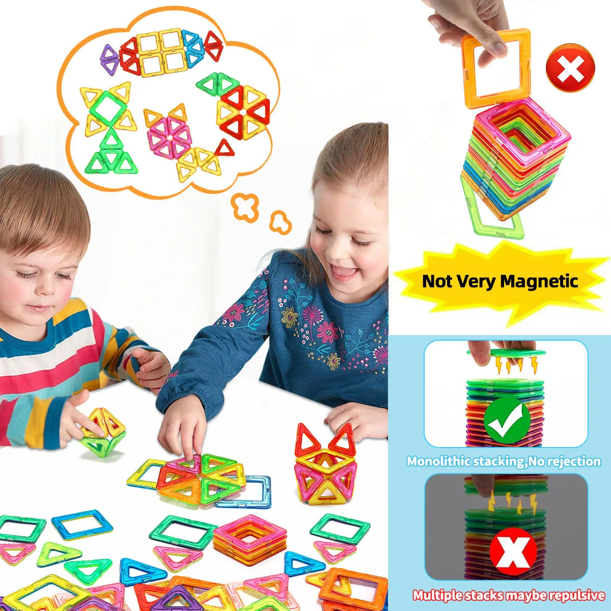 Magnetic Building Blocks – Medium Size STEM Construction Toy for Kids Ages 4–12 (20 to 84 Pieces)