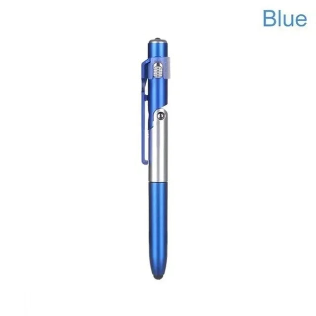 4-in-1 Multifunction Ballpoint Pen Stylus – Touchscreen Stylus, Flashlight & Tablet Stand in One (Green, Orange, Black or Blu