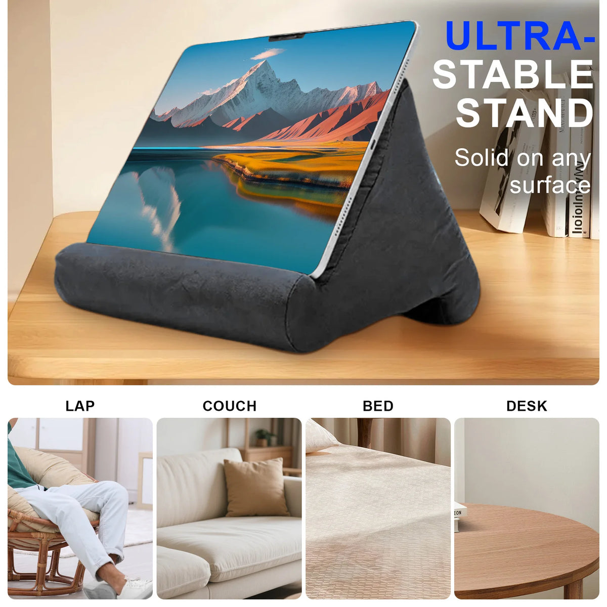 Soft Sponge Pillow Tablet Stand - Multi-Angle Reading Holder