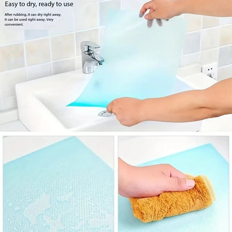 4PCS EVA Waterproof Refrigerator Liner Mat Washable Mildew Kitchen Pad Anti-oil Cabinet Drawer Placemat Heat-insulat Fridge M