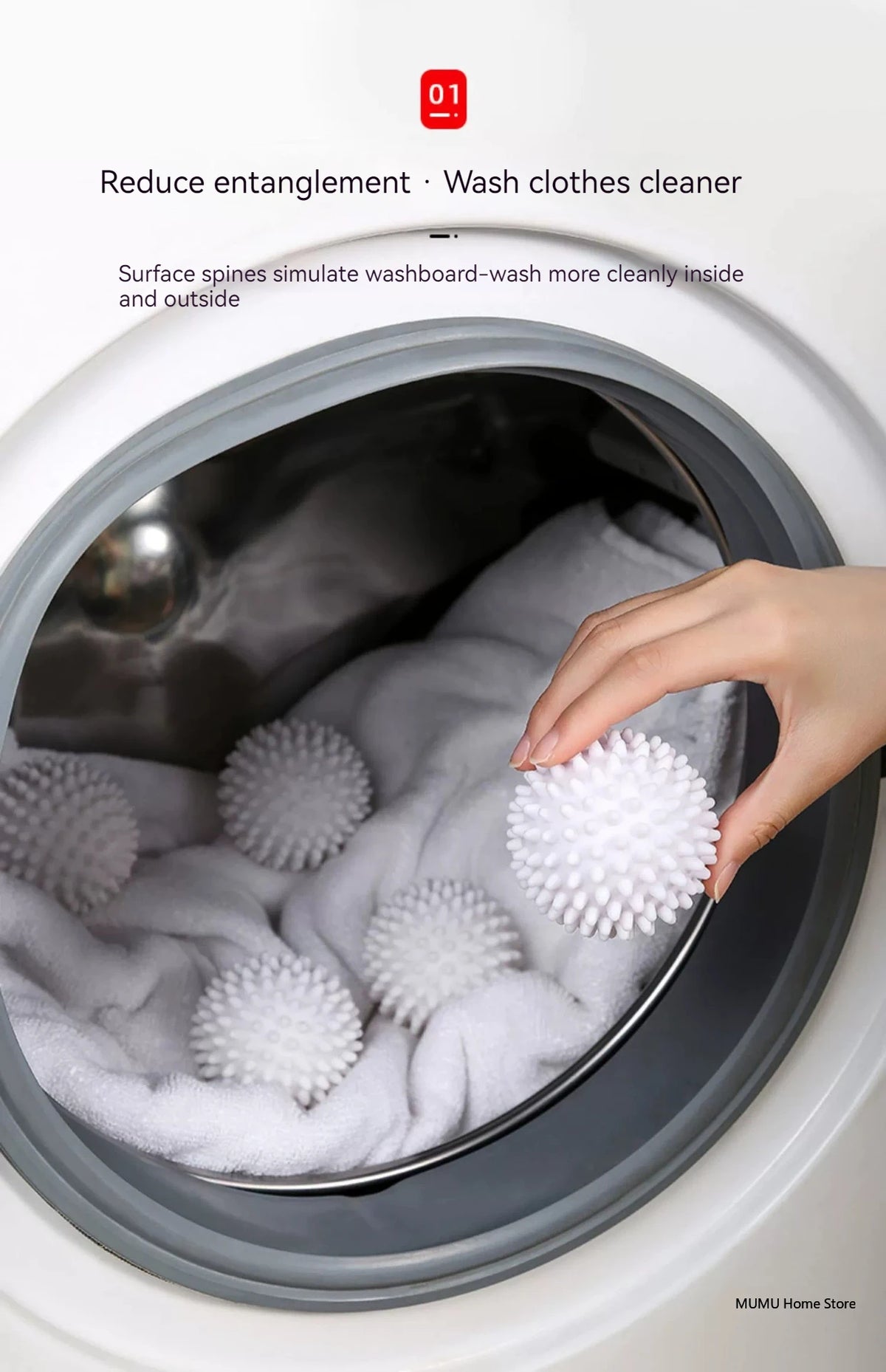 Reusable Laundry Balls for Washing Machine Anti-Winding Magic Balls Drying Cleaning Washing Machine Balls Cleaning Supplies