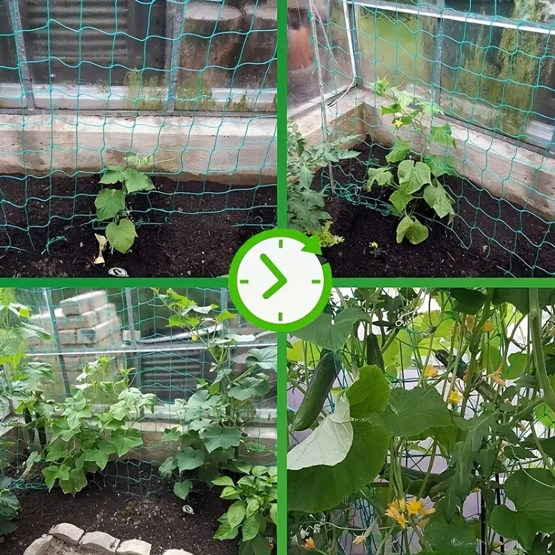 Plant Trellis Pergolas, Heavy-Duty Polyester Grow Net, Garden Trellis Netting With Square Mesh For Climbing Plants, Vegetable