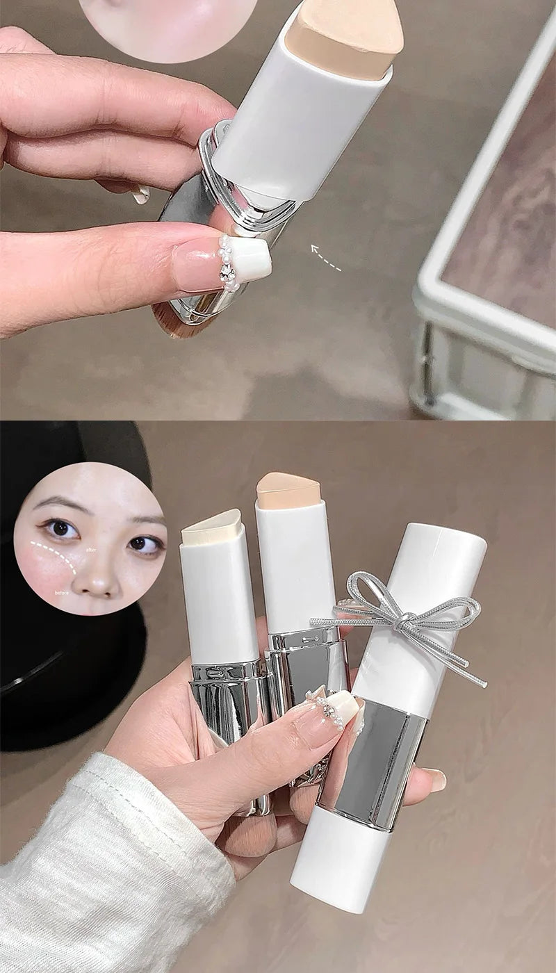 Lazy Foundation Stick, Moisturizing and Natural Concealer Makeup, Matte Makeup Base, Keep Makeup and Sweat