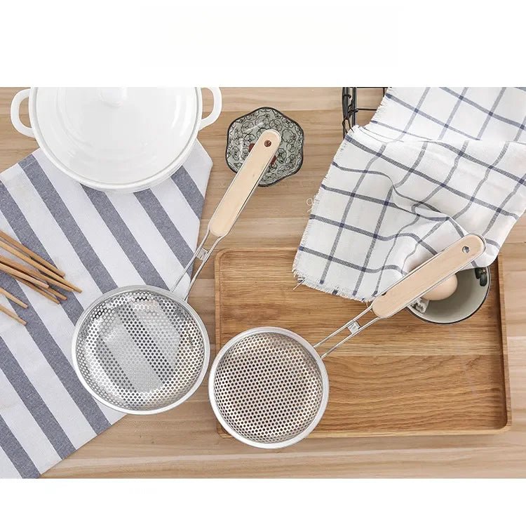 Stainless Steel Egg Beater & Skimmer Spoon Set
