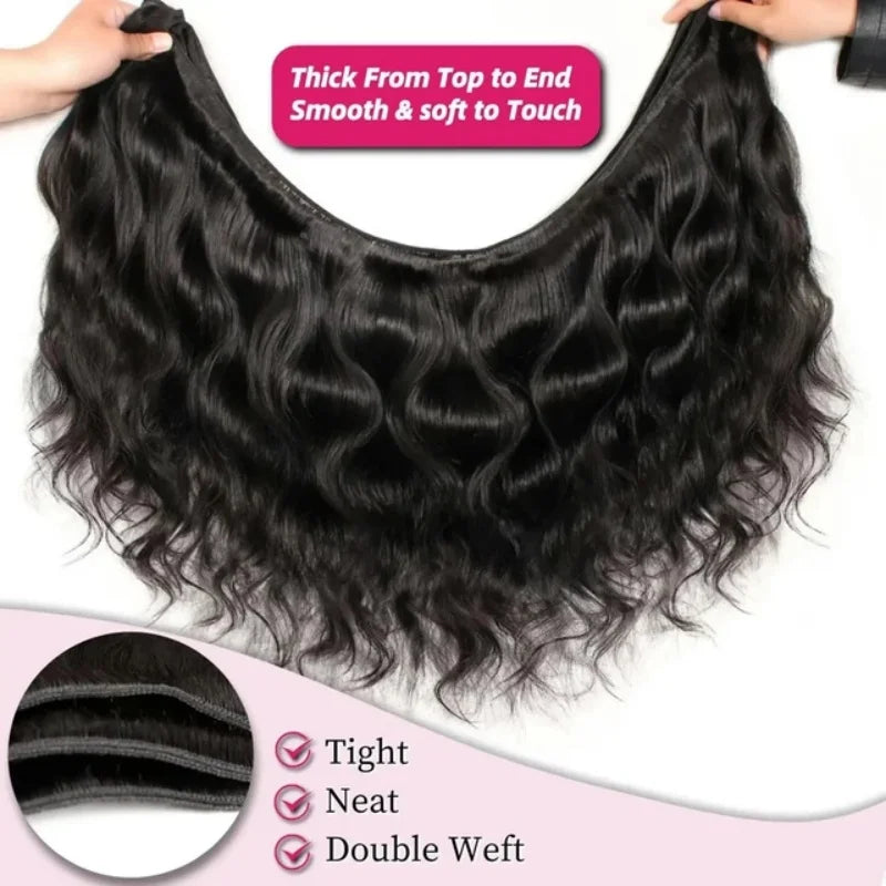 Brazilian Body Wave Human Hair Bundles – 12A Remy Virgin Hair, 10–42 Inches