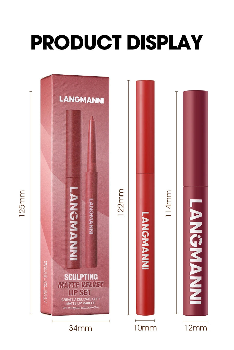 2-in-1 Waterproof Lipliner & Lipstick Pen – Long-Lasting Velvet Lip Color
