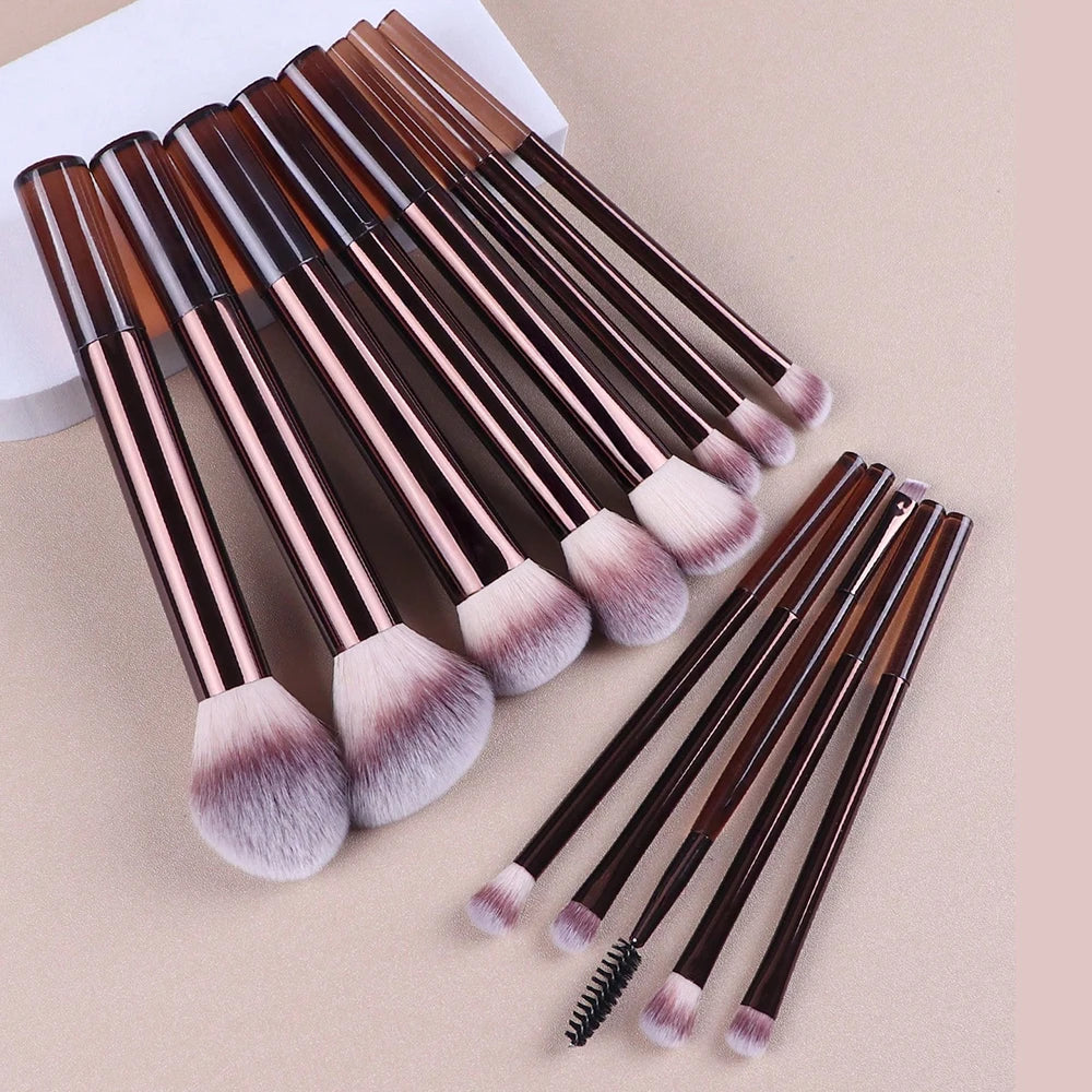 13-Piece Kabuki Makeup Brush Set – Foundation, Eyeshadow, Blush & Cosmetic Tools