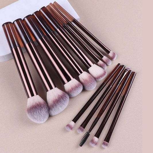 13-Piece Kabuki Makeup Brush Set – Foundation, Eyeshadow, Blush & Cosmetic Tools