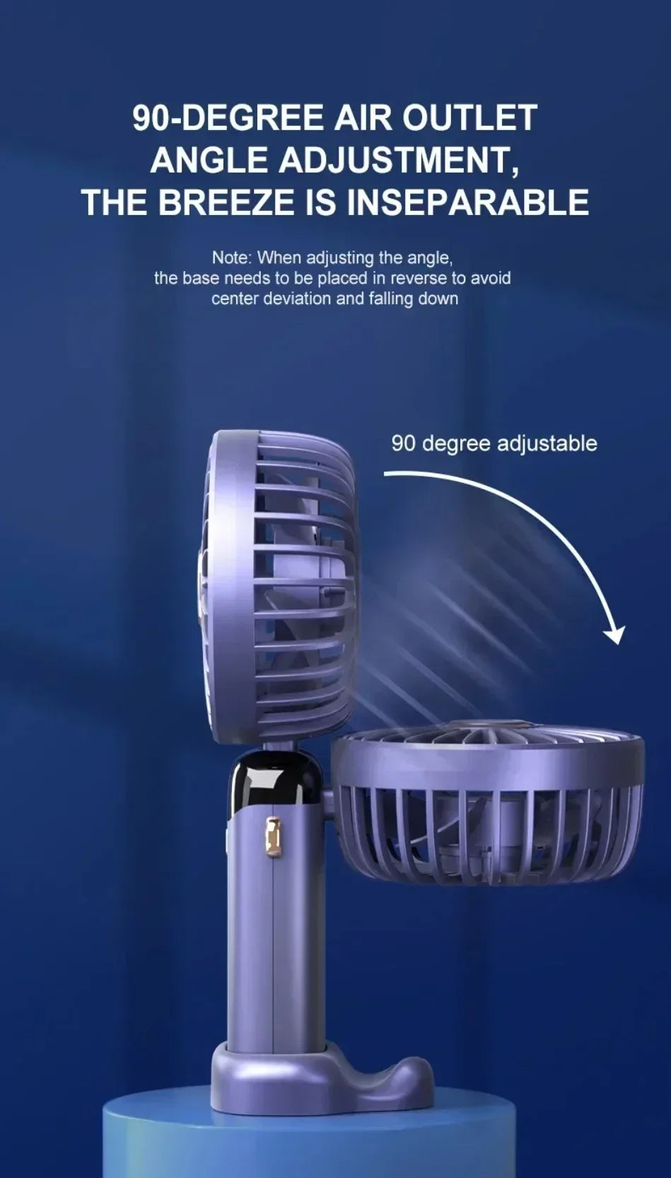Folding Fan with Phone Stand – USB-C