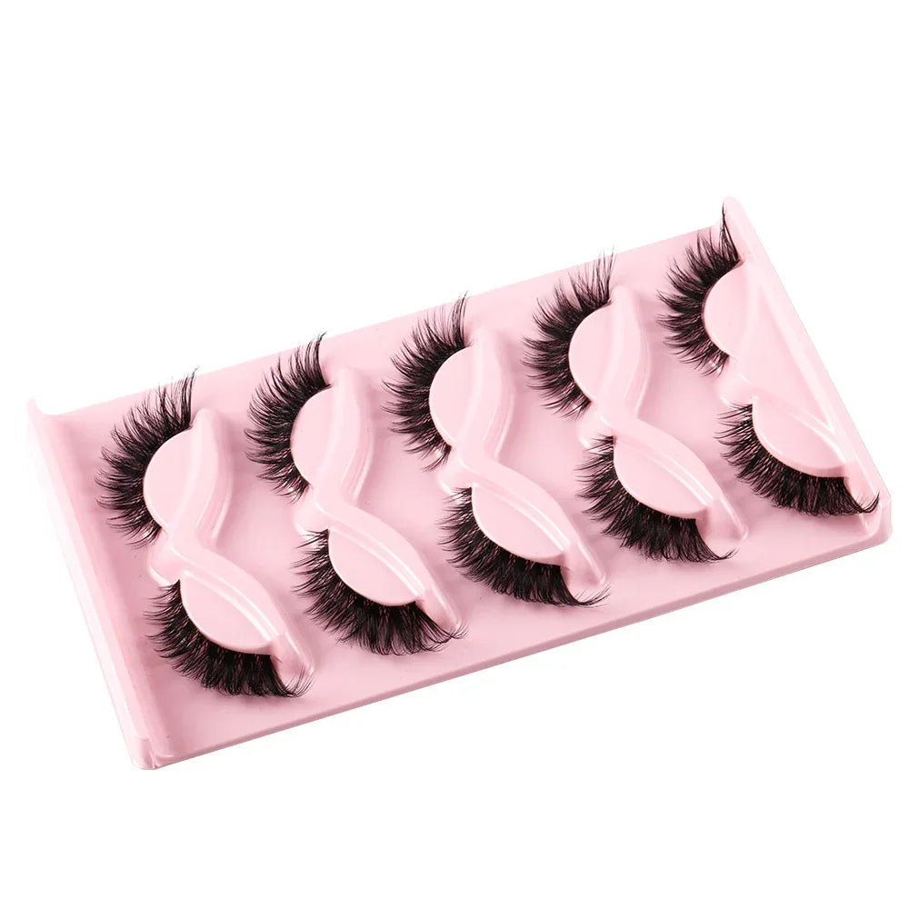 Cat Eye Manga Lashes – 3 Boxes (15 Pairs) Natural Long Winged Fake Eyelashes