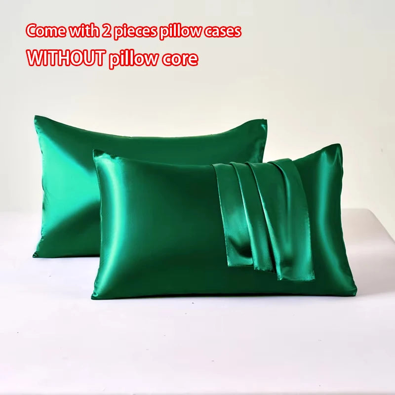 Cooling Satin Pillowcase Set - Smooth & Breathable (2-Pack)
