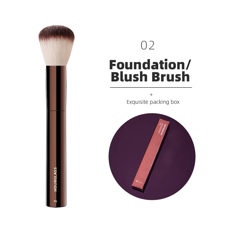 Hourglass Makeup Brush Set – Powder, Foundation, Concealer, Blush, Bronzer & Eyeshadow