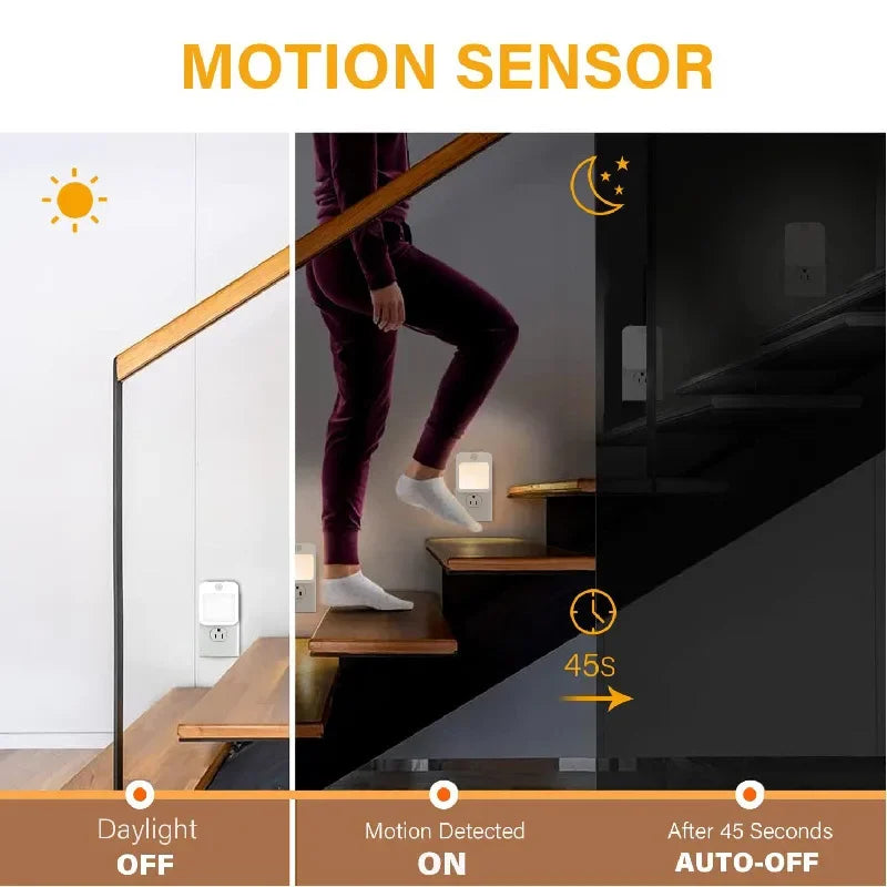 Motion Sensor LED Night Light – Plug-In