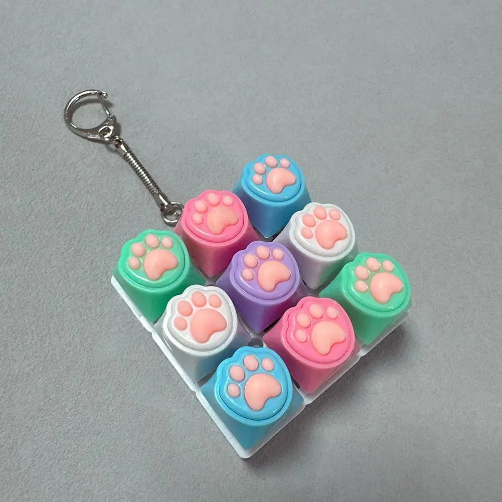 LED Crystal Keycap Fidget Keychain
