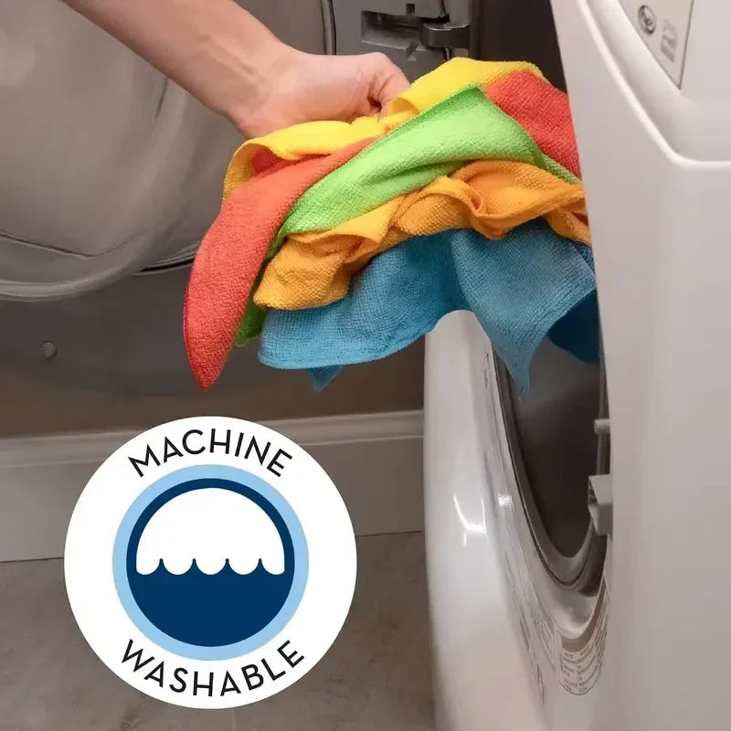 5/10/20/50pcs Microfiber Cleaning Cloth, Dishwashing Cloth Household Rag Kitchen Bathroom Cleaning Towel Durable Absorbent To