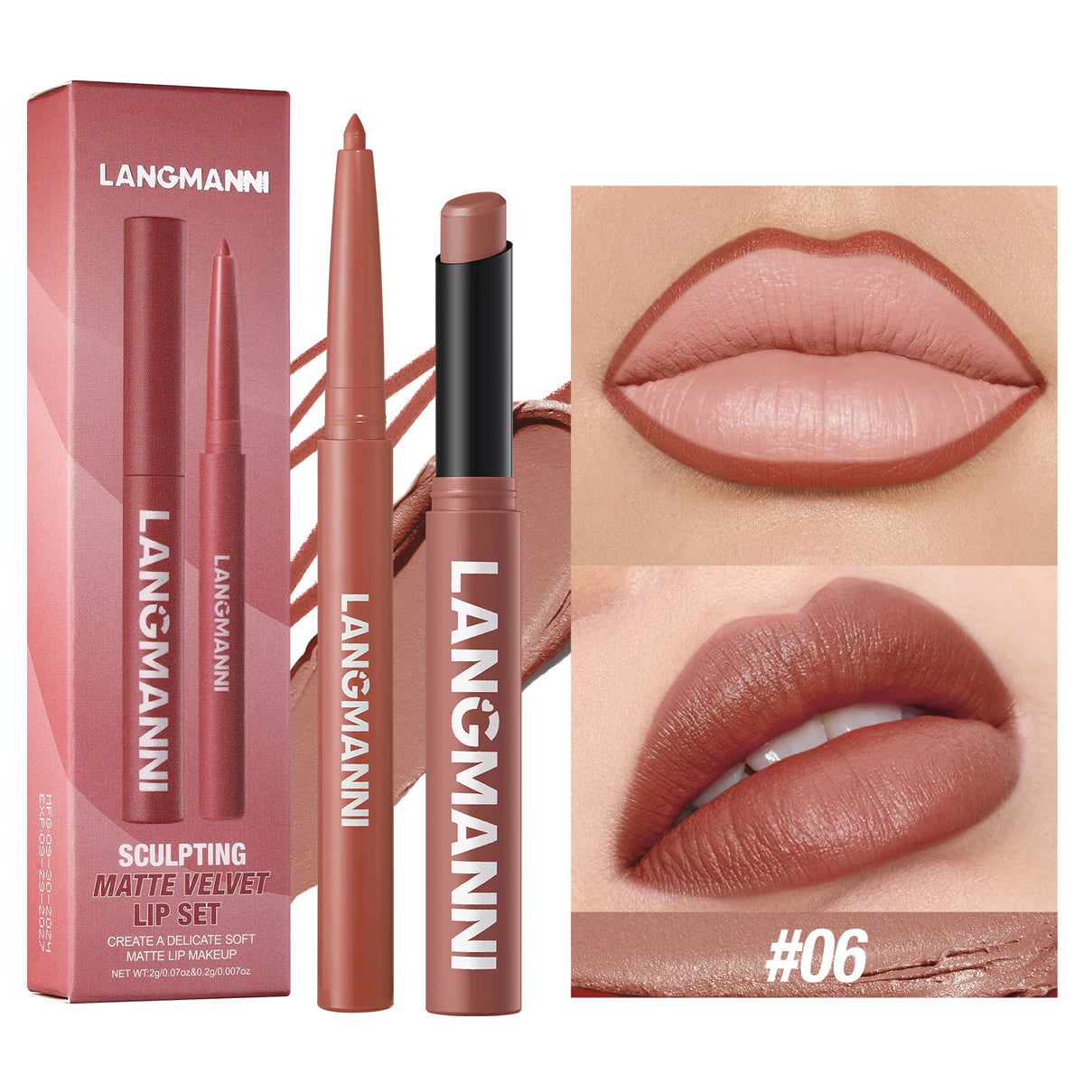 2-in-1 Waterproof Lipliner & Lipstick Pen – Long-Lasting Velvet Lip Color