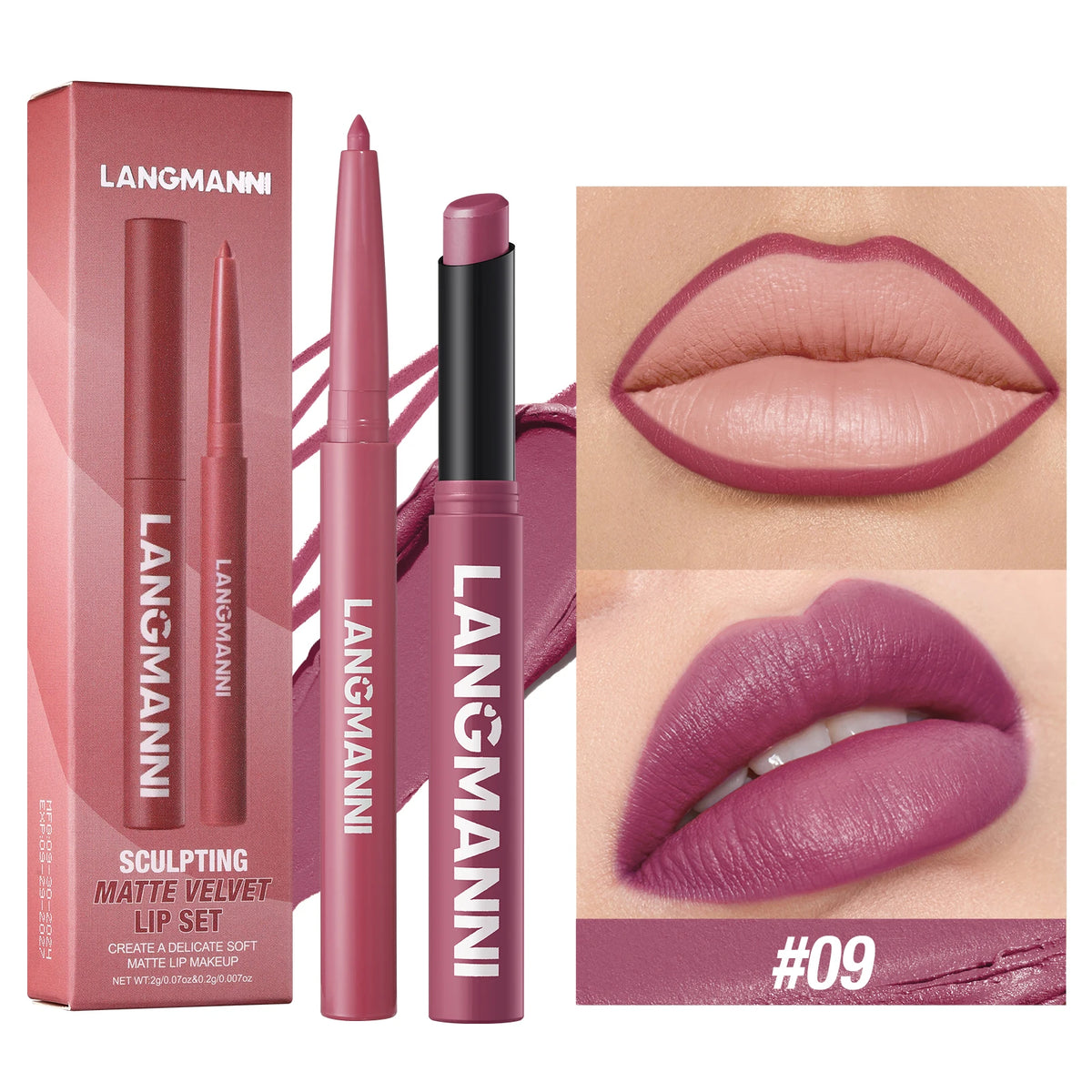 2-in-1 Waterproof Lipliner & Lipstick Pen – Long-Lasting Velvet Lip Color